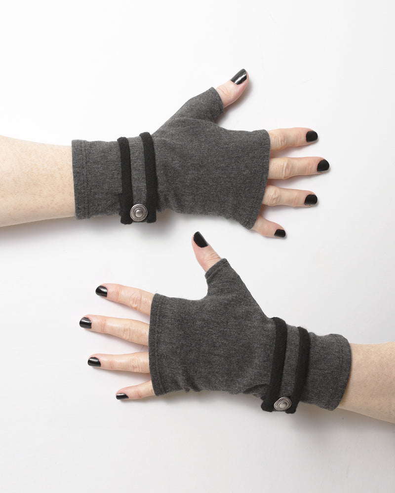 Fingerless Gloves - Gray